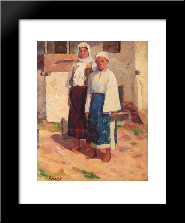 Peasant Women From Dolj 20x24 Black Modern Wood Framed Art Print Poster by Sirato, Francisc