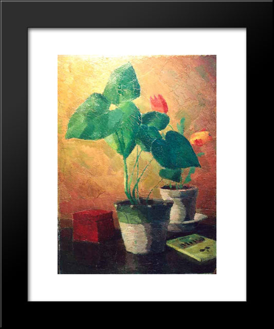 Red Box 20x24 Black Modern Wood Framed Art Print Poster by Sirato, Francisc