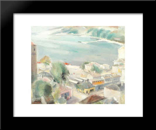 Square In Balcic 20x24 Black Modern Wood Framed Art Print Poster by Sirato, Francisc