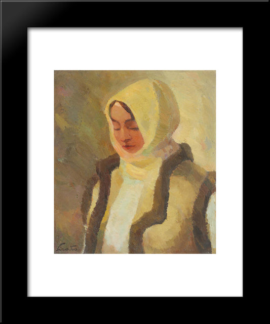 Woman From Bucovina 20x24 Black Modern Wood Framed Art Print Poster by Sirato, Francisc