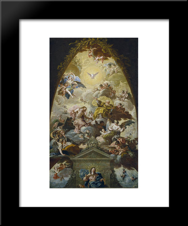 Asuncion De La Virgen 20x24 Black Modern Wood Framed Art Print Poster by Bayeu y Subias, Francisco