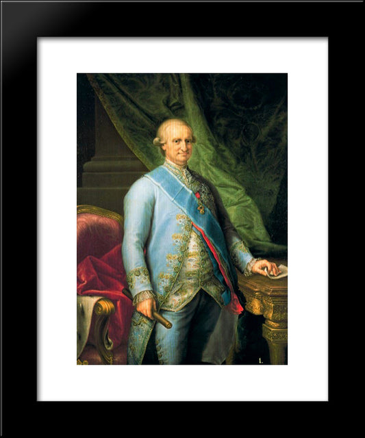 Carlos Iv 20x24 Black Modern Wood Framed Art Print Poster by Bayeu y Subias, Francisco