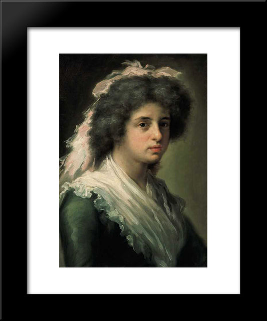 Retrato De Feliciana Bayeu, Hija Del Pintor 20x24 Black Modern Wood Framed Art Print Poster by Bayeu y Subias, Francisco