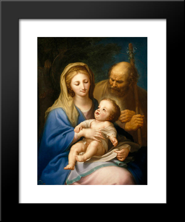 The Holy Family 20x24 Black Modern Wood Framed Art Print Poster by Bayeu y Subias, Francisco