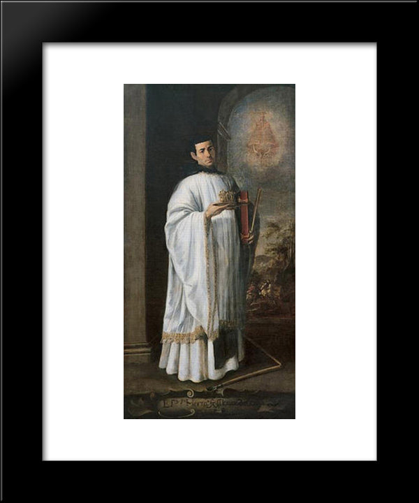 Brother Alonso De Ocana 20x24 Black Modern Wood Framed Art Print Poster by Zurbaran, Francisco de