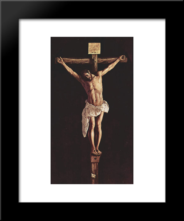 Christ On The Cross 20x24 Black Modern Wood Framed Art Print Poster by Zurbaran, Francisco de