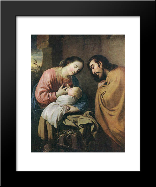 Rest On The Flight To Egypt 20x24 Black Modern Wood Framed Art Print Poster by Zurbaran, Francisco de