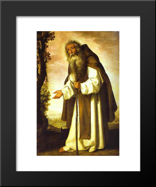 St. Anthony Dispirited 20x24 Black Modern Wood Framed Art Print Poster by Zurbaran, Francisco de