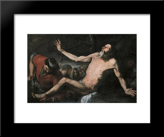 St. Bartholomew Almost In Agony 20x24 Black Modern Wood Framed Art Print Poster by Zurbaran, Francisco de