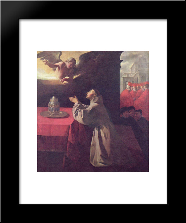 St. Bonaventure 20x24 Black Modern Wood Framed Art Print Poster by Zurbaran, Francisco de