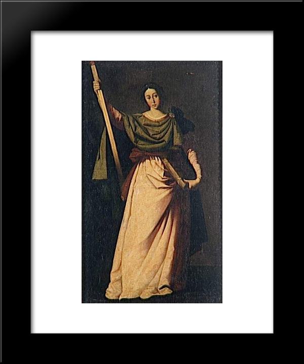 St. Eulalia 20x24 Black Modern Wood Framed Art Print Poster by Zurbaran, Francisco de