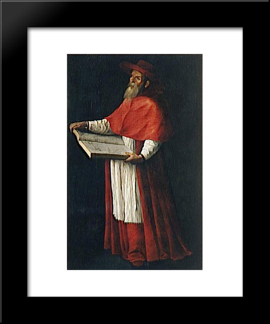 St. Jerome 20x24 Black Modern Wood Framed Art Print Poster by Zurbaran, Francisco de