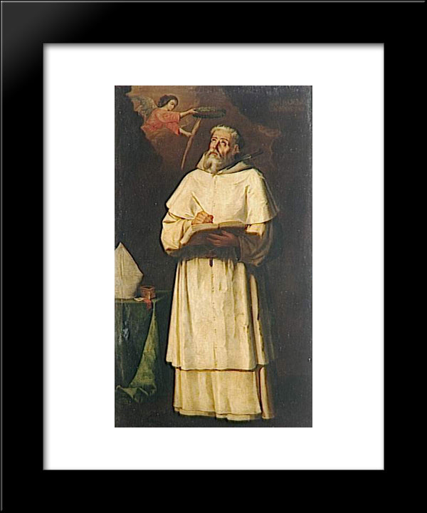 St. Pierre Pascal, Bishop Of Jaen 20x24 Black Modern Wood Framed Art Print Poster by Zurbaran, Francisco de