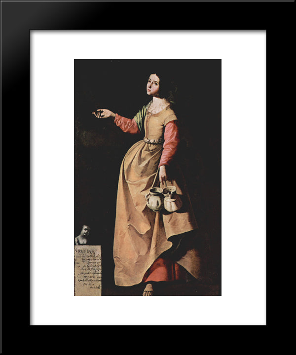 St. Rufina Of Seville 20x24 Black Modern Wood Framed Art Print Poster by Zurbaran, Francisco de