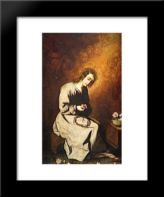 The Child Jesus In The Spine 20x24 Black Modern Wood Framed Art Print Poster by Zurbaran, Francisco de