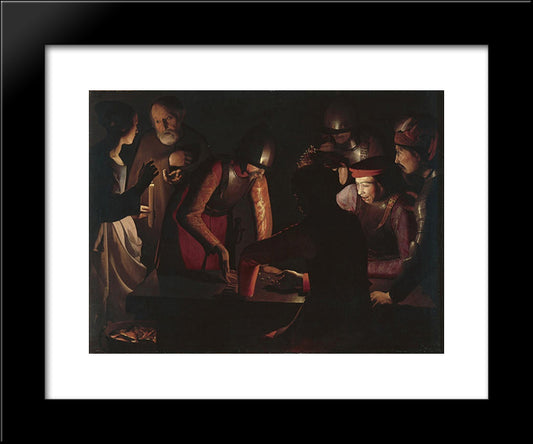 The Denial Of Saint Peter 20x24 Black Modern Wood Framed Art Print Poster by Zurbaran, Francisco de