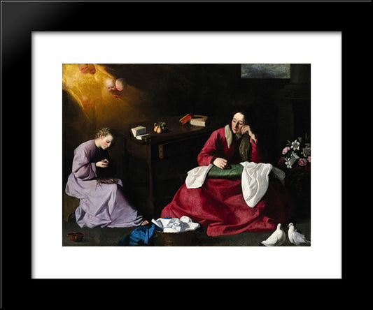 The House Of Nazareth 20x24 Black Modern Wood Framed Art Print Poster by Zurbaran, Francisco de