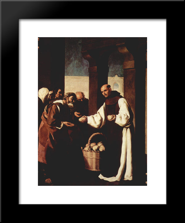 The Mercy Of Fra Martin De Vizcaya 20x24 Black Modern Wood Framed Art Print Poster by Zurbaran, Francisco de