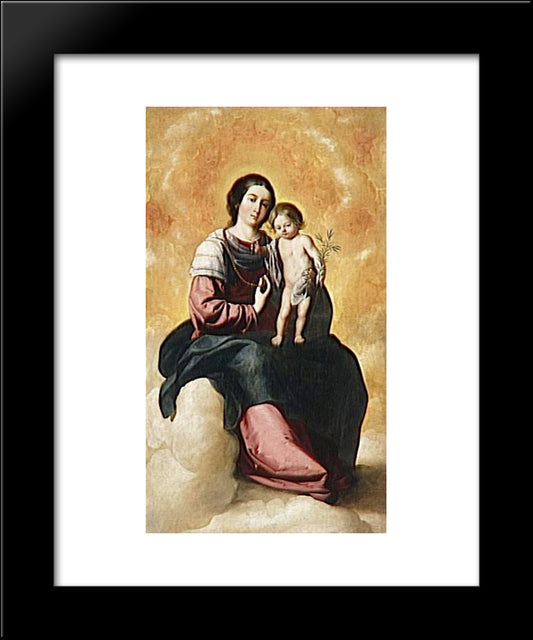 Virgin Of The Rosary 20x24 Black Modern Wood Framed Art Print Poster by Zurbaran, Francisco de