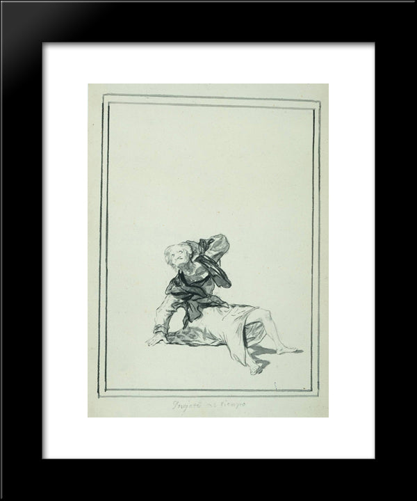 Accuse The Time 20x24 Black Modern Wood Framed Art Print Poster by Goya, Francisco