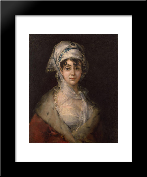 Actress Antonia Zarate 20x24 Black Modern Wood Framed Art Print Poster by Goya, Francisco
