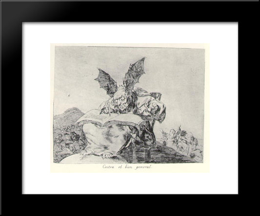 Against The Common Good 20x24 Black Modern Wood Framed Art Print Poster by Goya, Francisco
