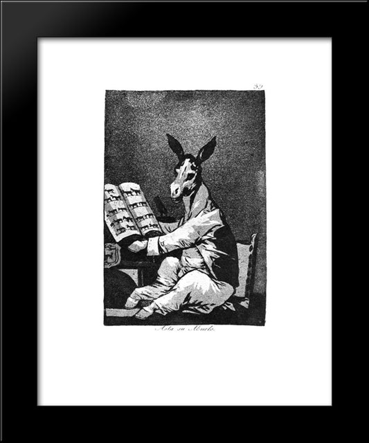 As Far Back As His Grandfather 20x24 Black Modern Wood Framed Art Print Poster by Goya, Francisco