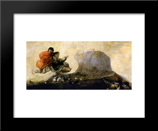 Asmodea 20x24 Black Modern Wood Framed Art Print Poster by Goya, Francisco