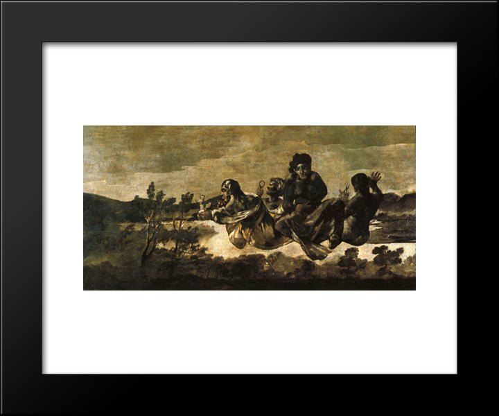 Atropos (The Fates) 20x24 Black Modern Wood Framed Art Print Poster by Goya, Francisco