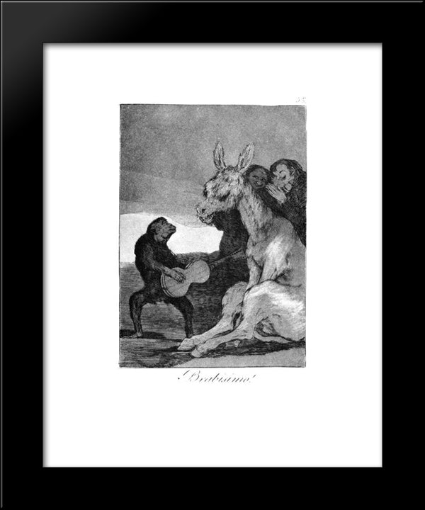 Bravissimo 20x24 Black Modern Wood Framed Art Print Poster by Goya, Francisco