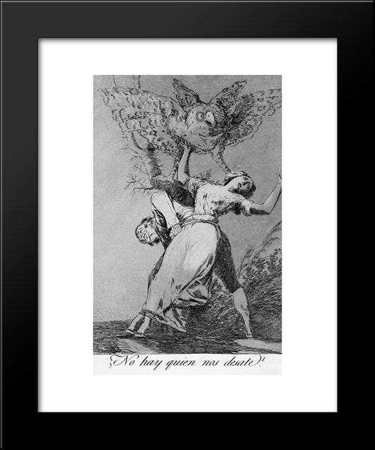 Can'T Anyone Untie Us 20x24 Black Modern Wood Framed Art Print Poster by Goya, Francisco