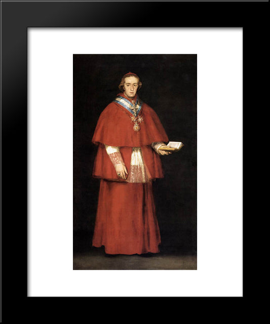 Cardinal Luis Maria De Borbon Y Vallabriga 20x24 Black Modern Wood Framed Art Print Poster by Goya, Francisco