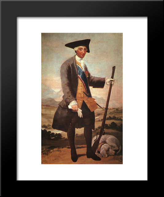 Charles Iii 20x24 Black Modern Wood Framed Art Print Poster by Goya, Francisco