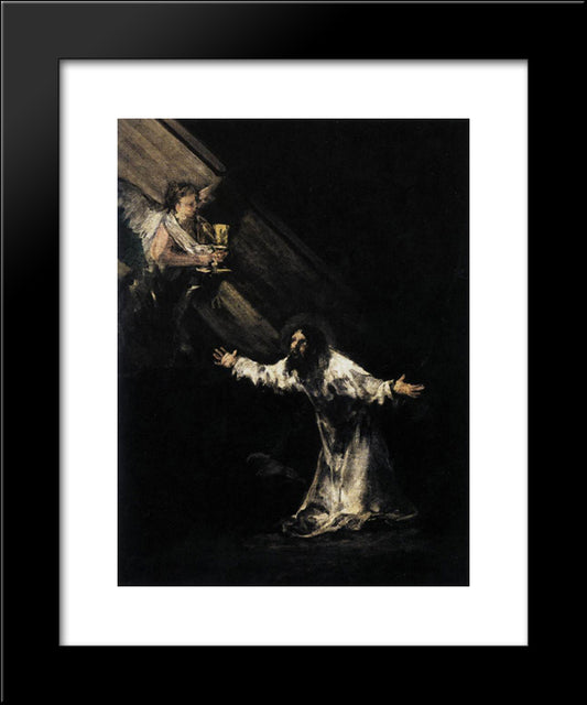 Christ On The Mount Of Olives 20x24 Black Modern Wood Framed Art Print Poster by Goya, Francisco