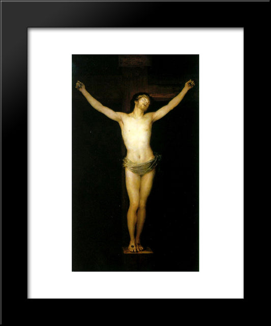Crucified Christ 20x24 Black Modern Wood Framed Art Print Poster by Goya, Francisco