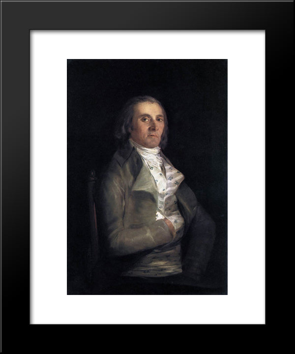 Don Andres Del Peral 20x24 Black Modern Wood Framed Art Print Poster by Goya, Francisco