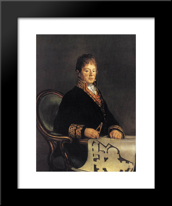 Don Juan Antonio Cuervo 20x24 Black Modern Wood Framed Art Print Poster by Goya, Francisco