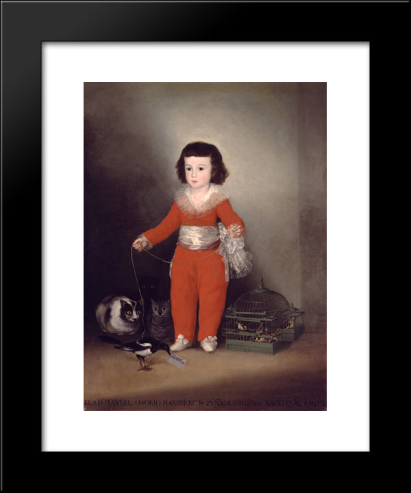 Don Manuel Osorio Manrique De Zuniga 20x24 Black Modern Wood Framed Art Print Poster by Goya, Francisco