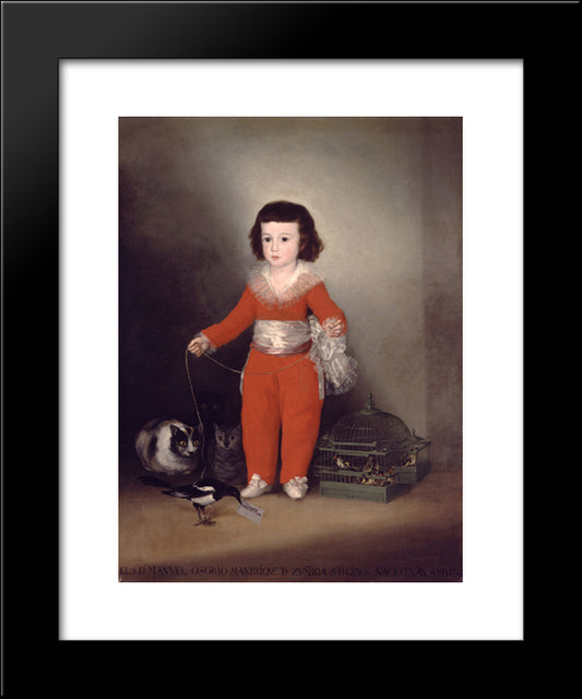Don Manuel Osorio Manrique De Zuniga 20x24 Black Modern Wood Framed Art Print Poster by Goya, Francisco