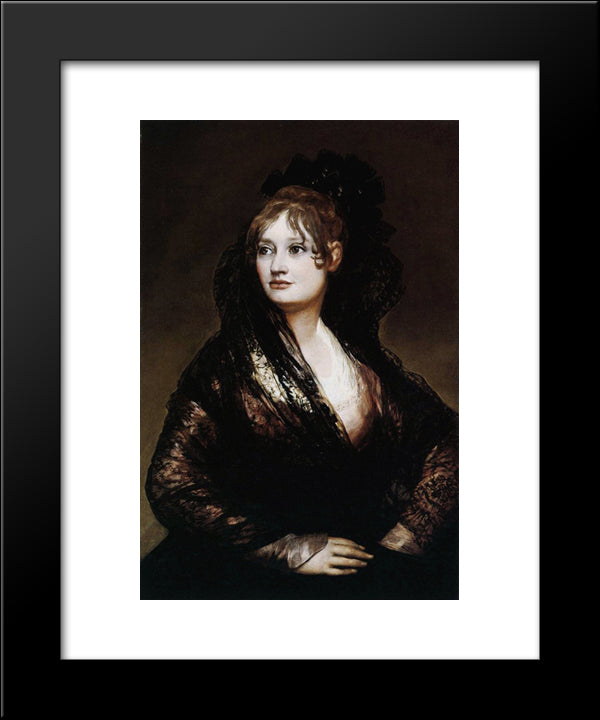 Dona Isabel De Porcel 20x24 Black Modern Wood Framed Art Print Poster by Goya, Francisco