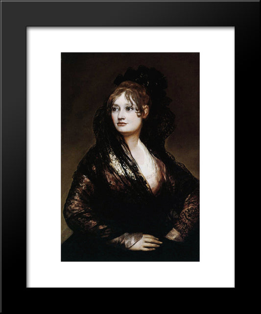 Dona Isabel De Porcel 20x24 Black Modern Wood Framed Art Print Poster by Goya, Francisco
