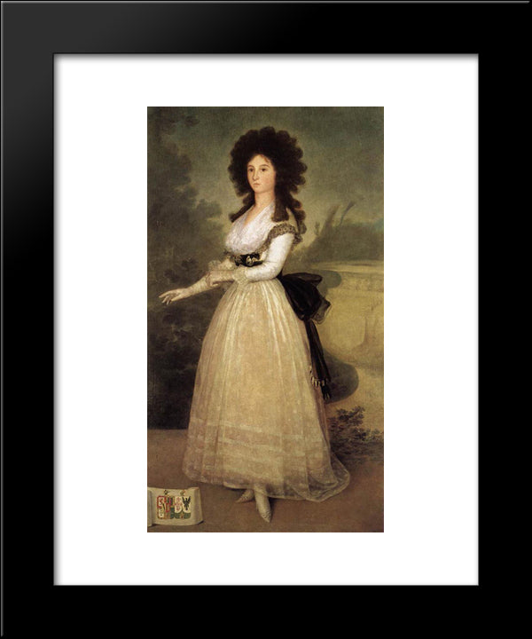 Dona Tadea Arias De Enriquez 20x24 Black Modern Wood Framed Art Print Poster by Goya, Francisco