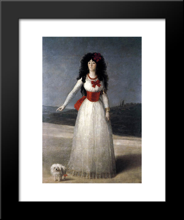 Duchess Of Alba, The White Duchess 20x24 Black Modern Wood Framed Art Print Poster by Goya, Francisco