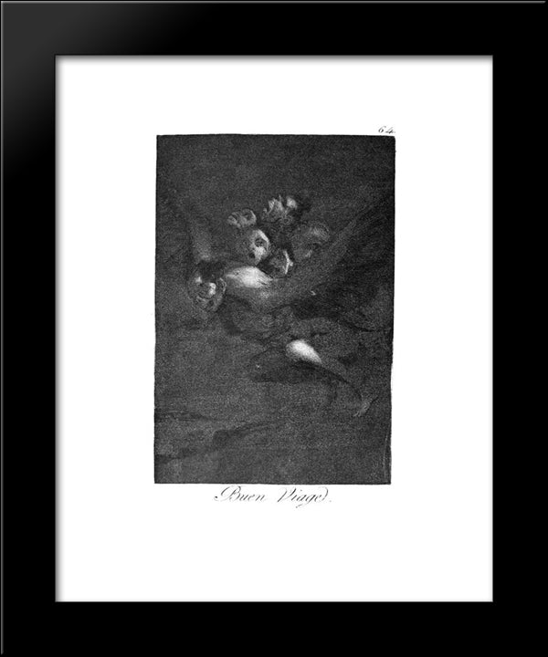 Farewell 20x24 Black Modern Wood Framed Art Print Poster by Goya, Francisco