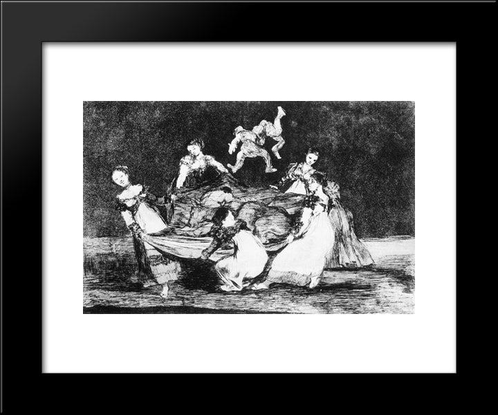 Feminine Folly 20x24 Black Modern Wood Framed Art Print Poster by Goya, Francisco