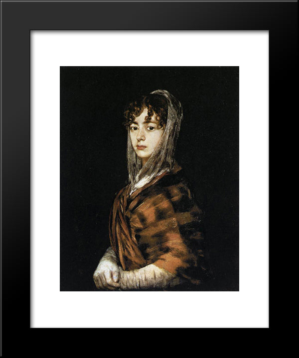 Francisca Sabasa Y Garcia 20x24 Black Modern Wood Framed Art Print Poster by Goya, Francisco