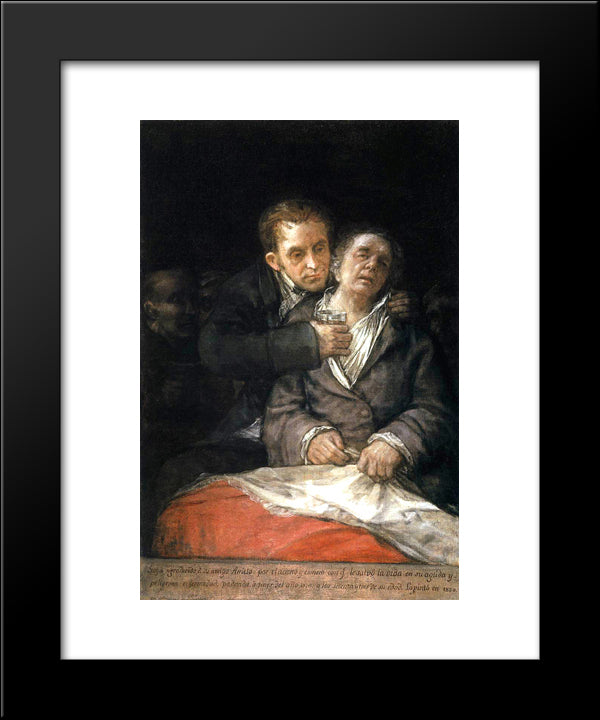 Goya Attended By Doctor Arrieta 20x24 Black Modern Wood Framed Art Print Poster by Goya, Francisco