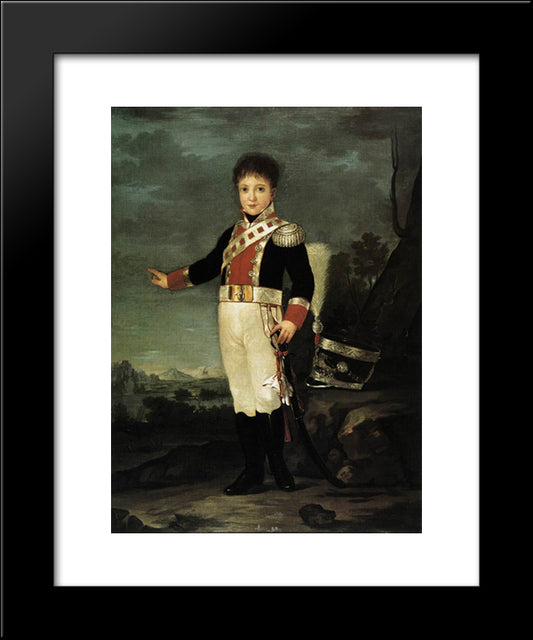 Infante Don Sebastian Gabriel De Borbon Y Braganza 20x24 Black Modern Wood Framed Art Print Poster by Goya, Francisco