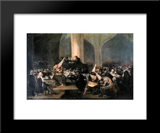 Inquisition Scene 20x24 Black Modern Wood Framed Art Print Poster by Goya, Francisco