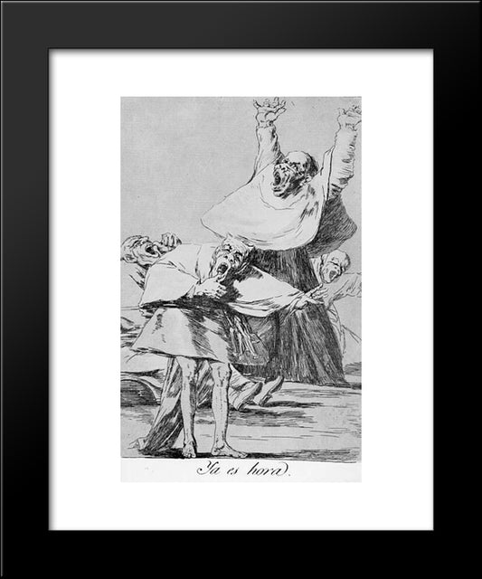 It Is Time 20x24 Black Modern Wood Framed Art Print Poster by Goya, Francisco